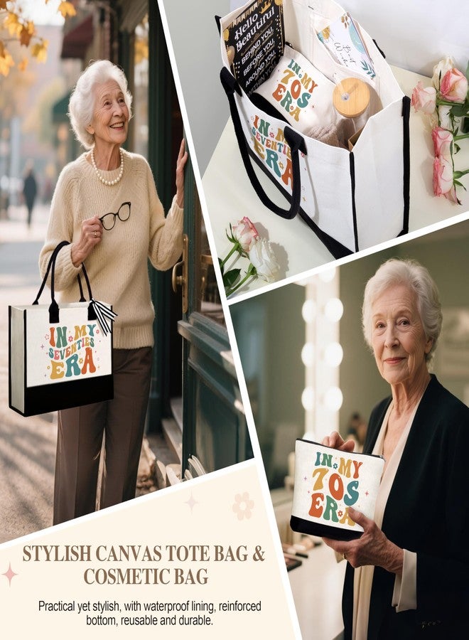 Lepiche 70th Birthday Gifts for Women, Unique 70 Year Old Birthday Gifts with Canvas Tote Bag, Fabulous 70th Birthday Ideas Basket for Mom Aunt Sister Friend Wife Aunt Grandma Her - Image 2